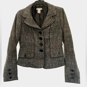 Ann Taylor Dark grey and black blazer